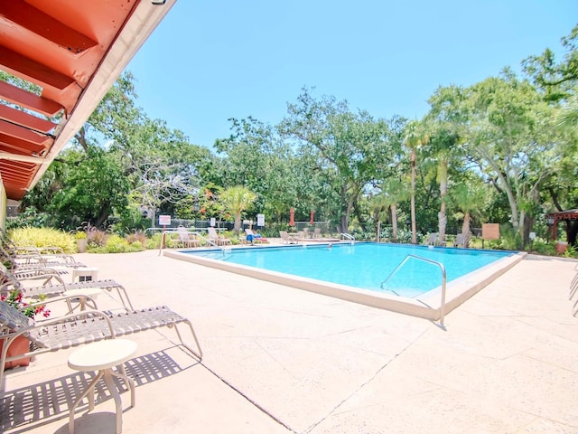 view of pool with a patio