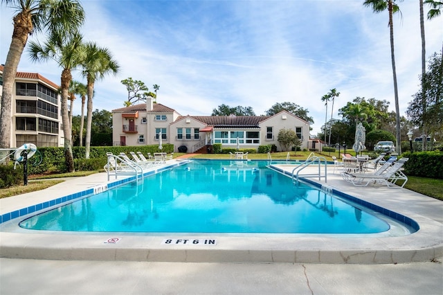 view of pool with a patio