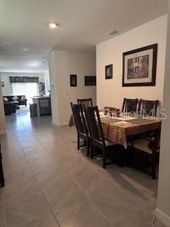 view of tiled dining area