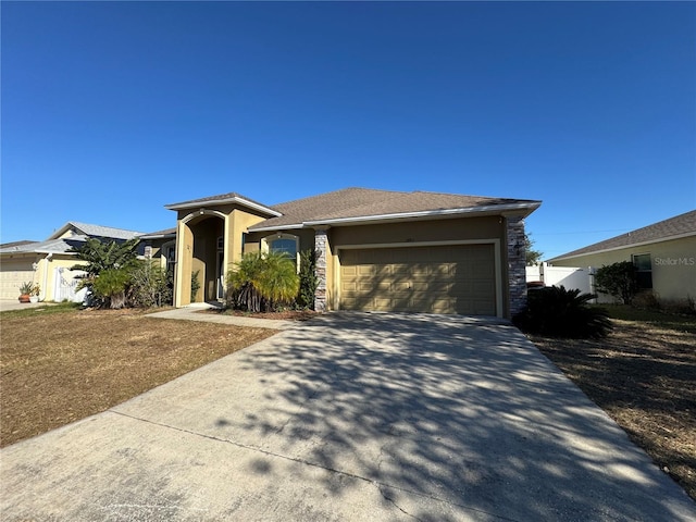 view of front of home featuring a garage