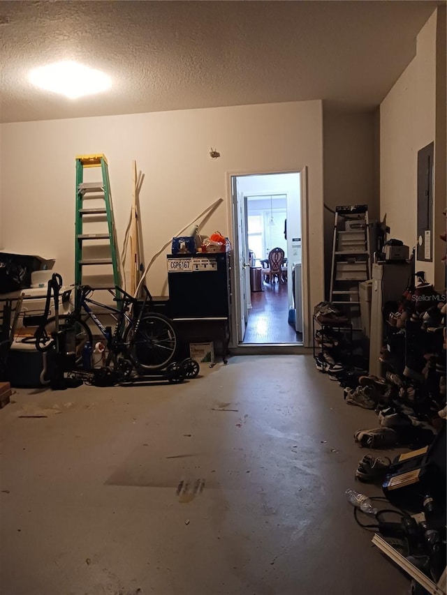 garage featuring electric panel