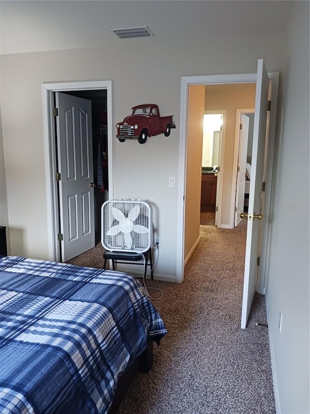 view of carpeted bedroom