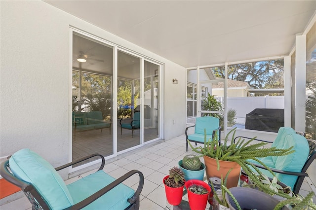 view of sunroom / solarium