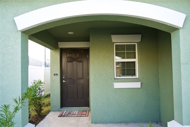 view of doorway to property