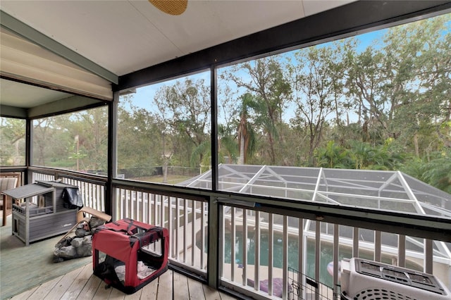 view of sunroom