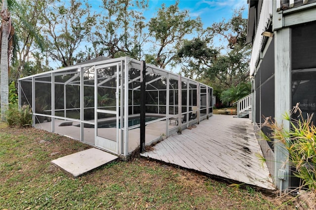 exterior space with a lanai