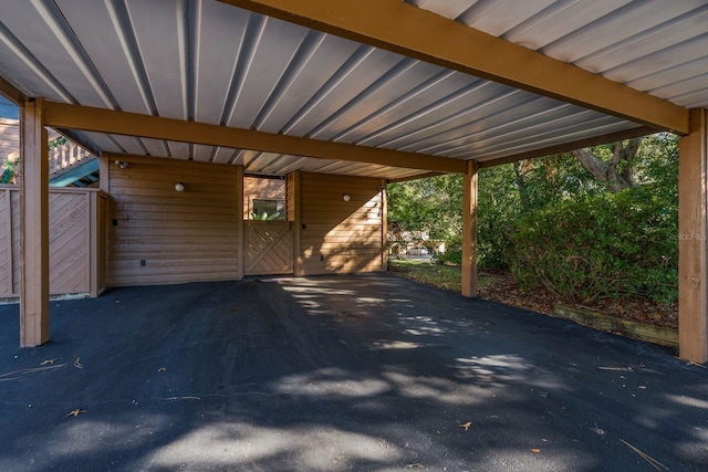 view of patio featuring a carport