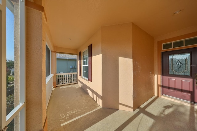 property entrance with a porch