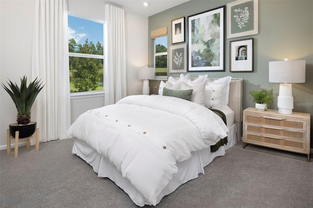 bedroom featuring carpet flooring