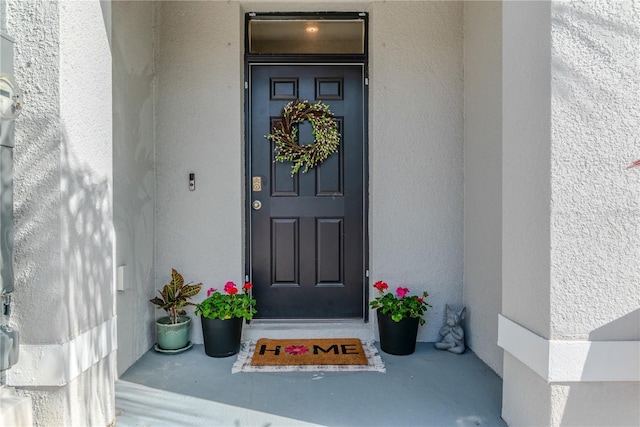 view of doorway to property