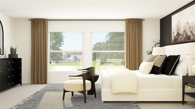 view of carpeted bedroom