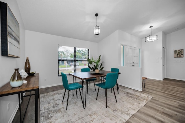 dining room with hardwood / wood-style floors