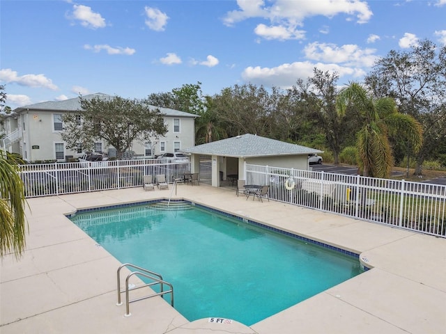 view of pool with a patio area