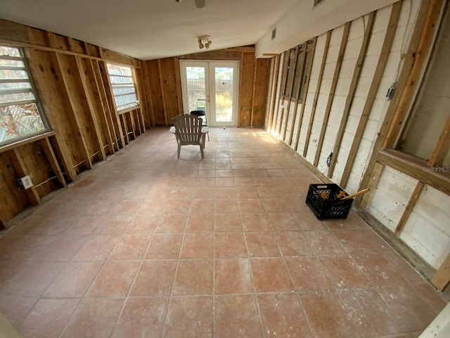 misc room featuring vaulted ceiling