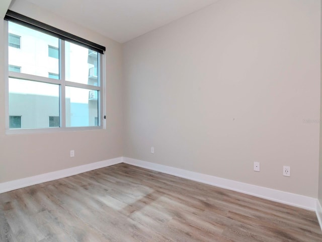 empty room featuring light hardwood / wood-style flooring