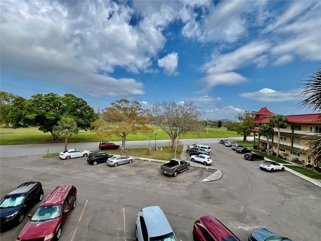 view of uncovered parking lot