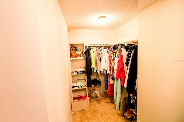 view of walk in closet