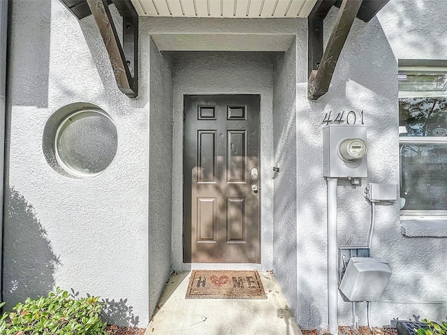 view of doorway to property