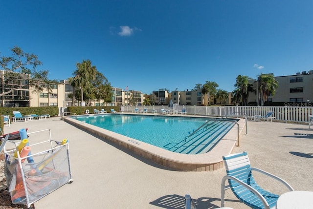 view of pool with a patio