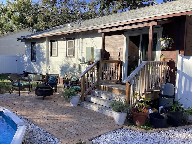 exterior space with a patio