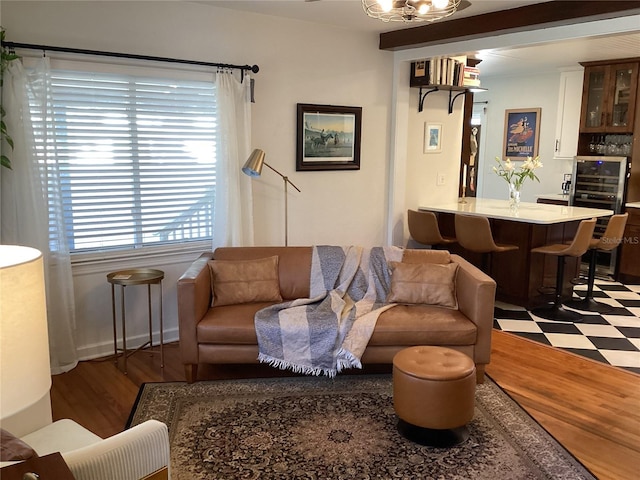 1529 Paloma Ln, Dunedin, FL 34698 - living room with wood finished floors