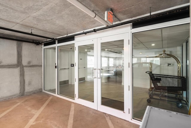 view of exterior entry with french doors