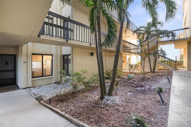 exterior space with a balcony