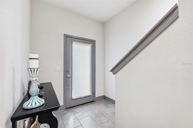 view of tiled foyer