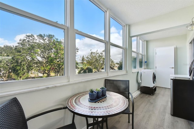 view of sunroom