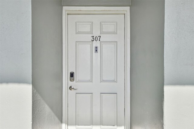 view of doorway to property