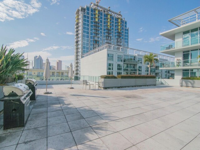 view of community featuring a patio