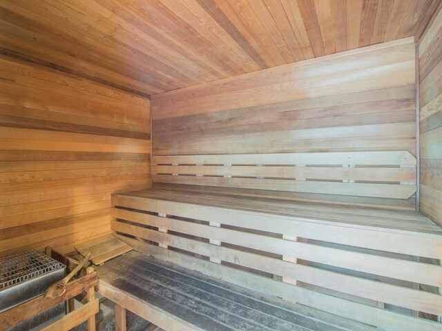 view of sauna