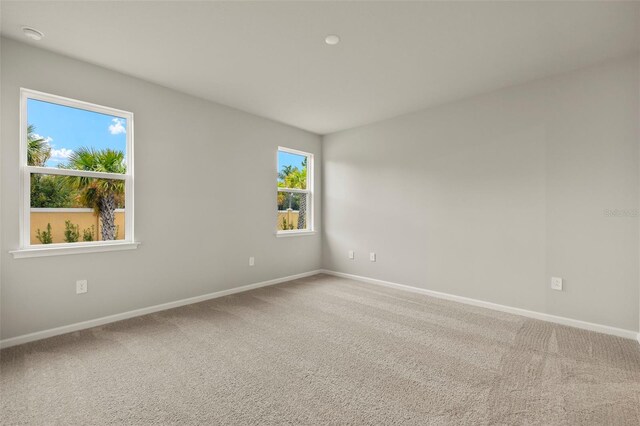 view of carpeted empty room