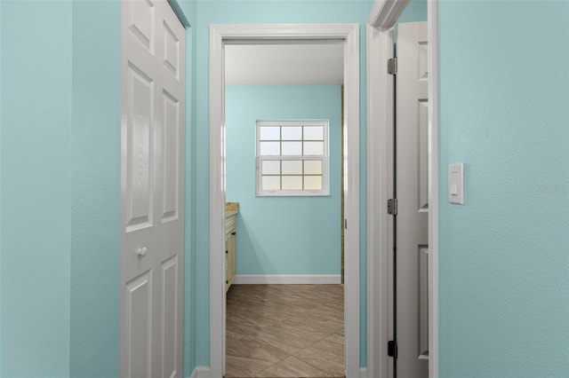 corridor with baseboards