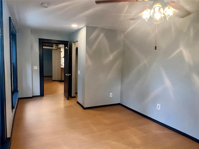 unfurnished room featuring light wood-type flooring