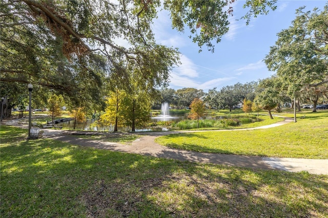 742 7th Ave N, Saint Petersburg, FL 33701 - view of property's community with a water view and a lawn