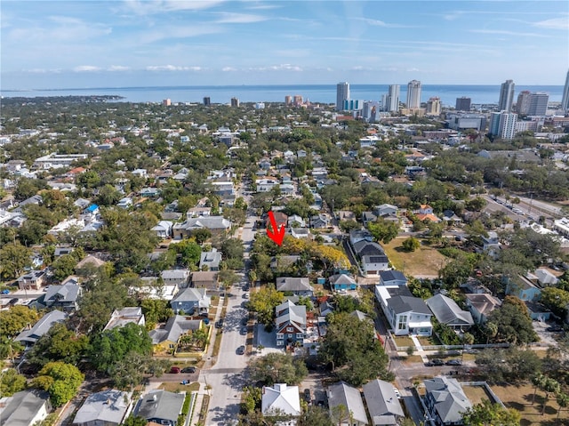 742 7th Ave N, Saint Petersburg, FL 33701 - aerial view of property and surrounding area with a large body of water and nearby urban area