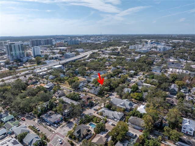 742 7th Ave N, Saint Petersburg, FL 33701 - aerial view of property and surrounding area with nearby urban area