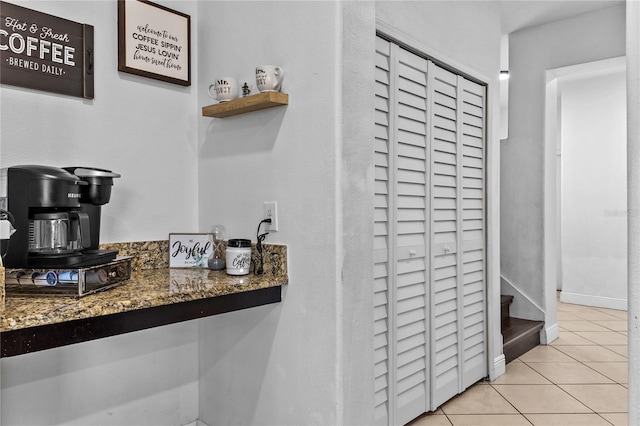 interior space featuring tile patterned flooring