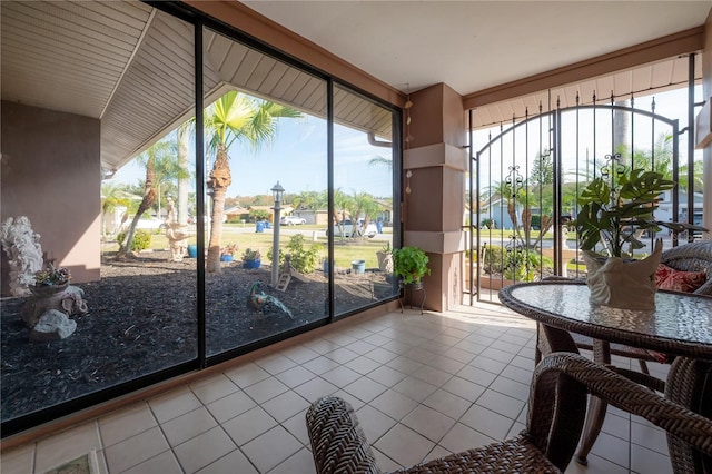 view of sunroom