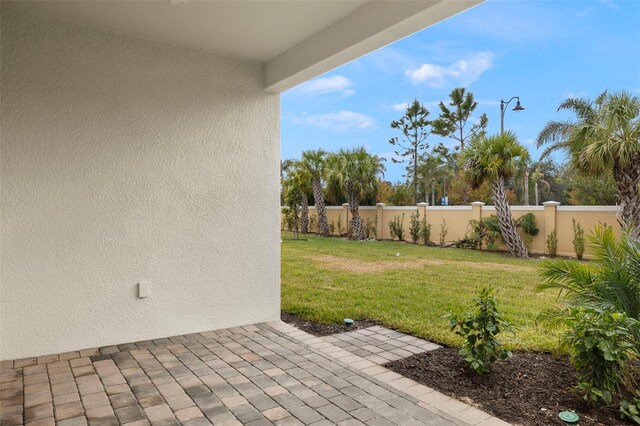 view of yard with a patio