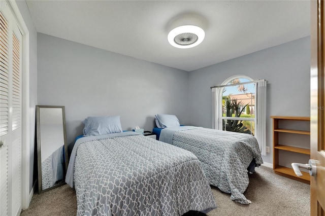 bedroom with carpet floors