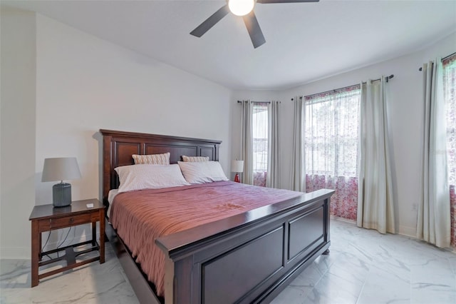 bedroom with ceiling fan