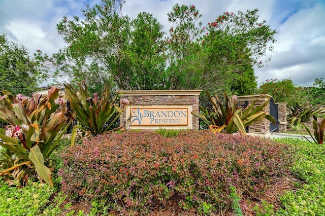 view of community sign