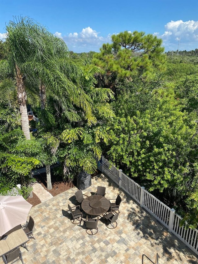 view of patio / terrace featuring a grill