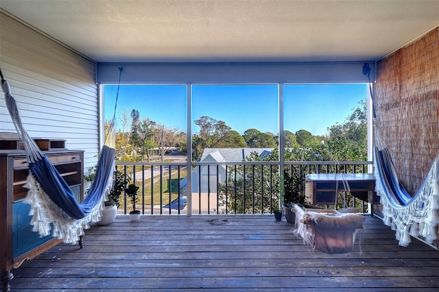 view of sunroom