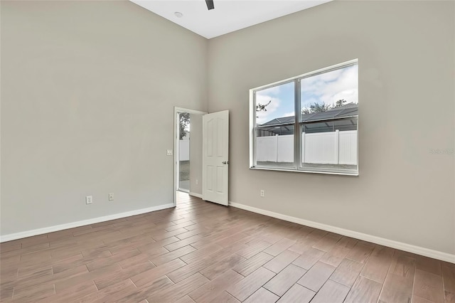 empty room featuring hardwood / wood-style flooring