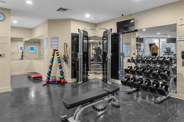 view of workout area