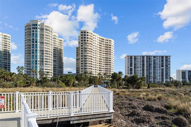 exterior space featuring a wooden deck