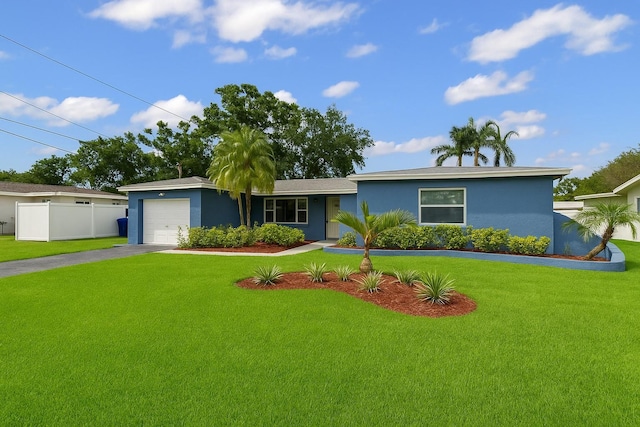 2461 61st Ln N, Saint Petersburg, FL 33710 - view of front of house with stucco siding, driveway, and an attached garage